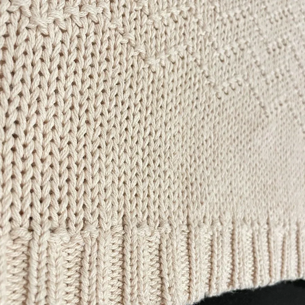 ~ Boho Free People Sm Sweater Loose Knit Cream We The Free Soft Beachy Tank